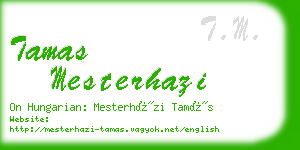 tamas mesterhazi business card